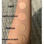 تست رنگ سی سی کرم فارماسی روی پوست دست