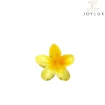 کلیپس مو طرح گل پلومریا رنگ زرد