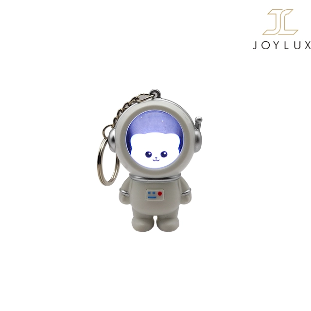 جاکلیدی خرس فضایی نقره ای با طراحی LED