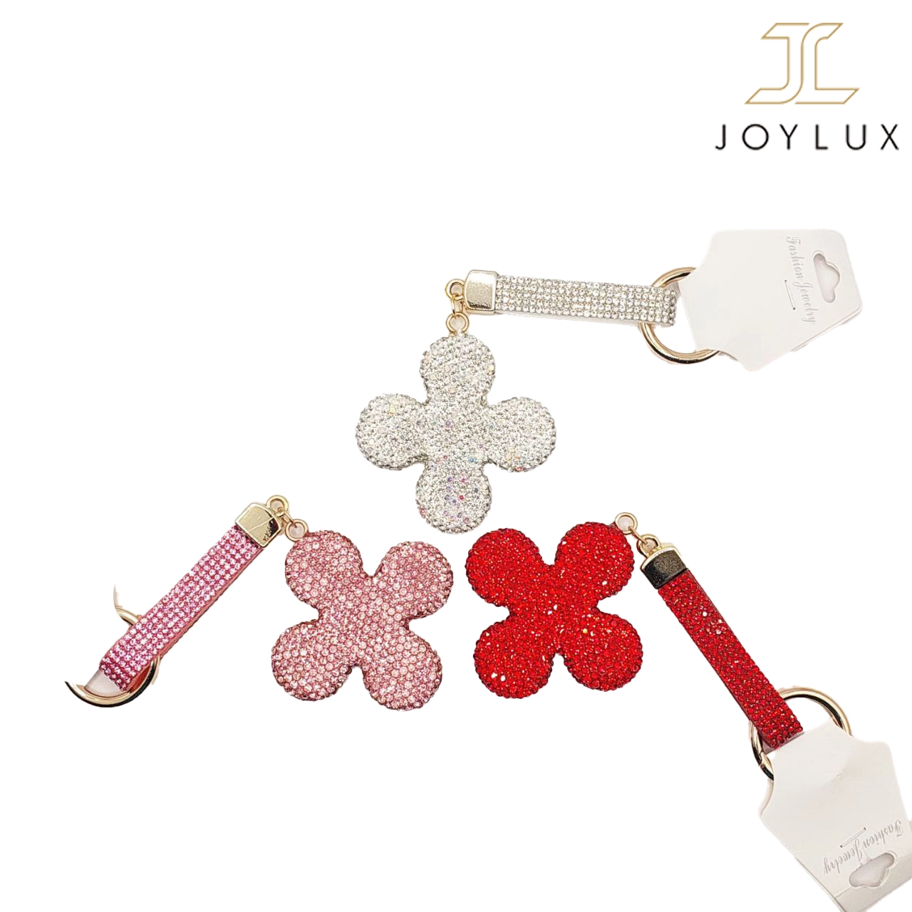 جاکلیدی نگینی طرح گل - فروشگاه آرایشی بهداشتی جوی لوکس