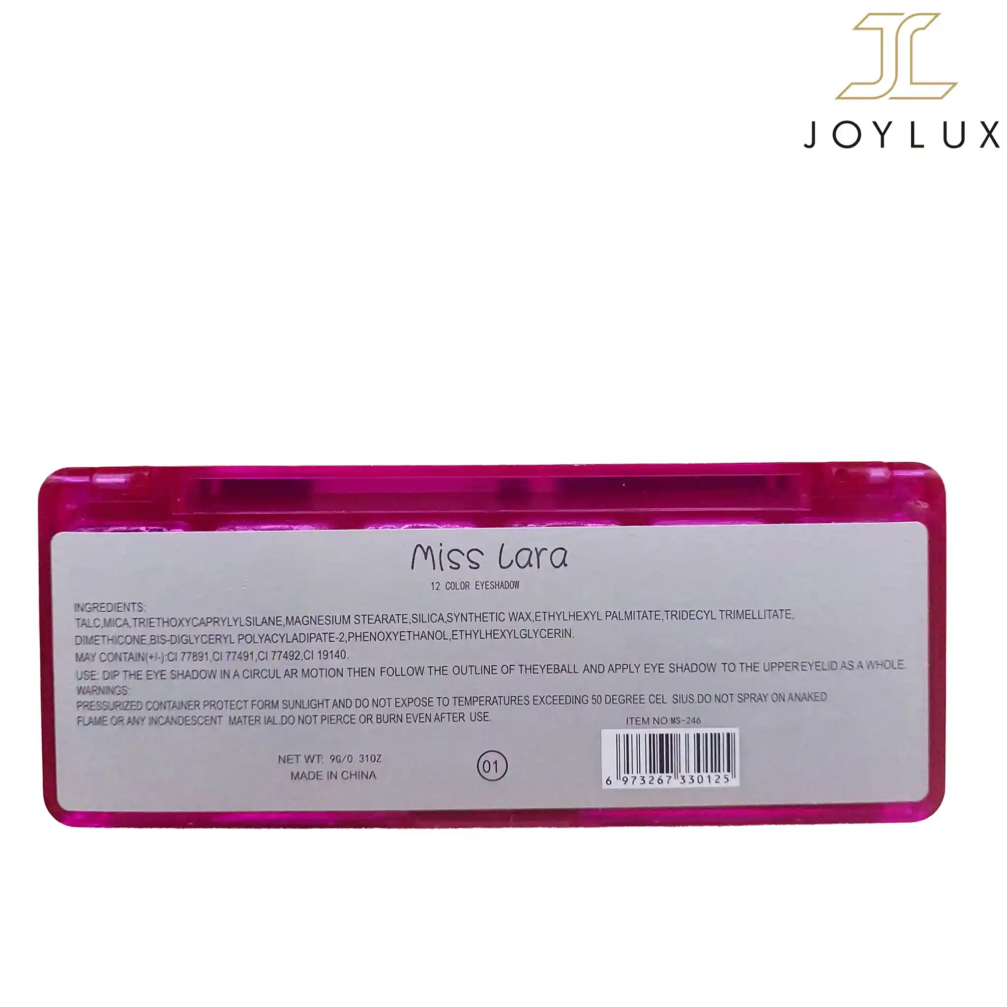 پشت پالت سایه چشم Miss Lara شماره 01 پشت پالت سایه چشم میس لارا شماره 01 شامل ترکیبات، بارکد و توضیحات محصول