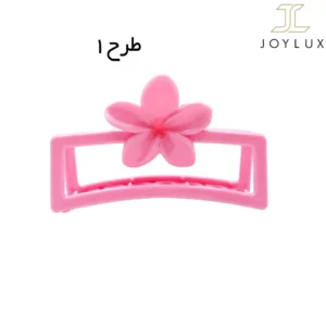 کلیپس براق مستطیلی گلدار طرح ۱