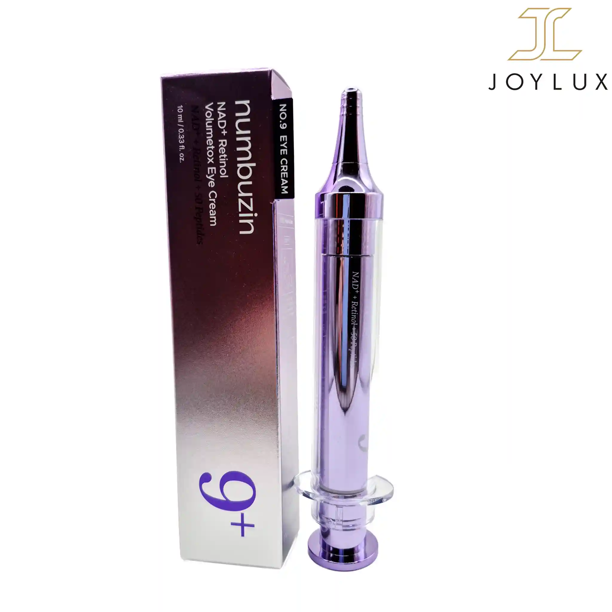 نمای کامل کرم دور چشم نامبوزین No.9 NAD+ Retinol Volumetox Eye Cream همراه با بستهبندی