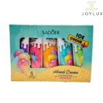 بستهبندی پک ۵ عددی کرم مرطوبکننده دست سادور مدل Ice Cream