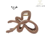 کلیپس پروانه‌ای براق زنانه رنگ قهوه‌ای کاراملی