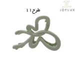 کلیپس پروانه‌ای براق زنانه رنگ سبز سدری