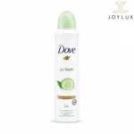اسپری ضد تعریق داو مدل Go Fresh با رایحه خیار و چای سبز حجم 250 میلی‌لیتر