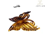کلیپس پروانه‌ای مات رنگ طلایی با طراحی فانتزی و جنس پلاستیک مرغوب